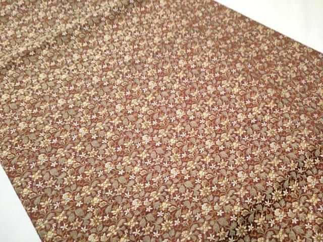 平和屋着物 全通柄 九寸名古屋帯 更紗花唐草文 金糸 正絹 hy