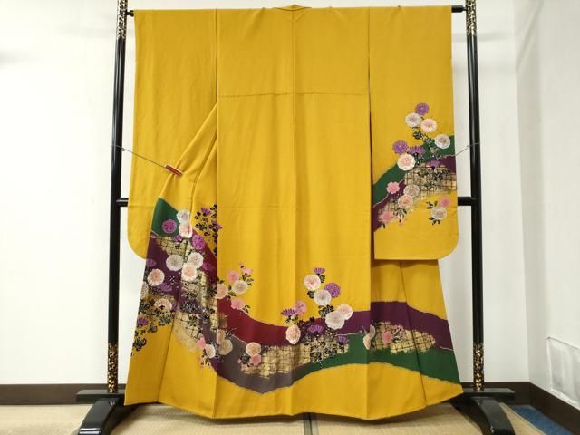 平和屋着物●豪華振袖　総絞り　枝花文　正絹　逸品　CAAZ2938yc 平和屋着物○豪華振袖 絞り 枝花文 金彩 正絹 逸品 CABA6183yc - メルカリ