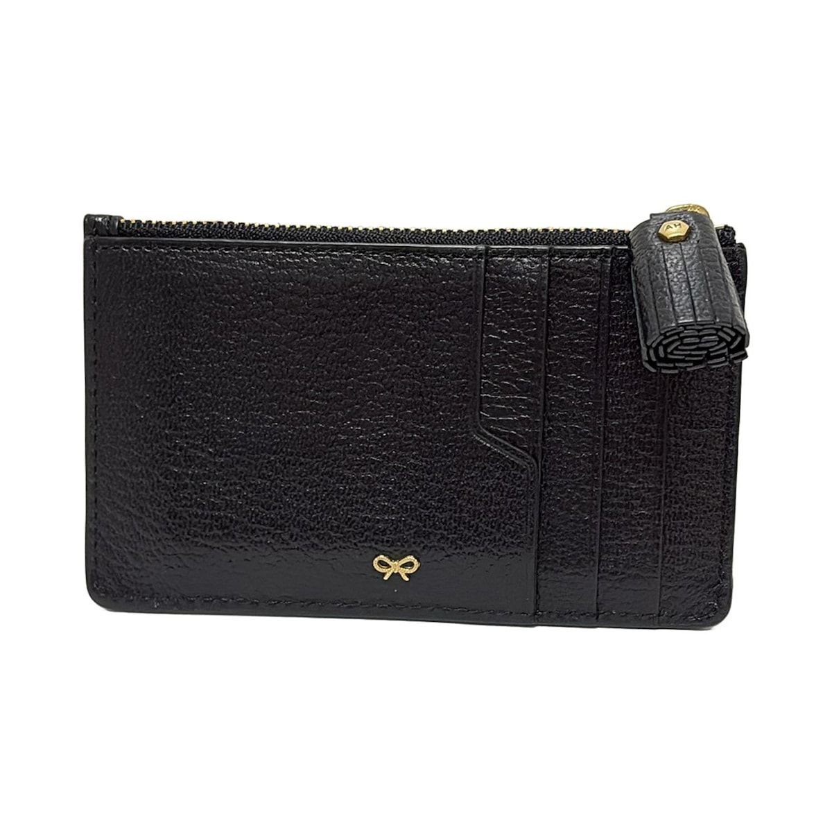 Anya Hindmarch アニヤハインドマーチ カードケース ジップ アイズ 142717 黒×白 コインケース レザー