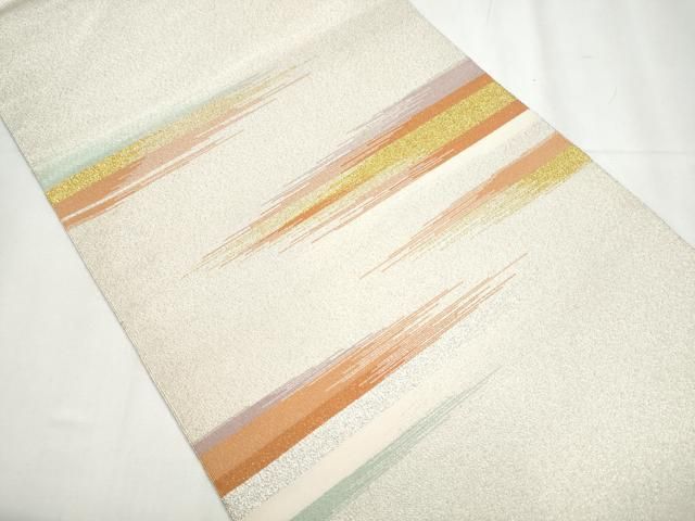 平和屋着物 爪掻き本綴れ 八寸名古屋帯 霞文 金糸 正絹 hy