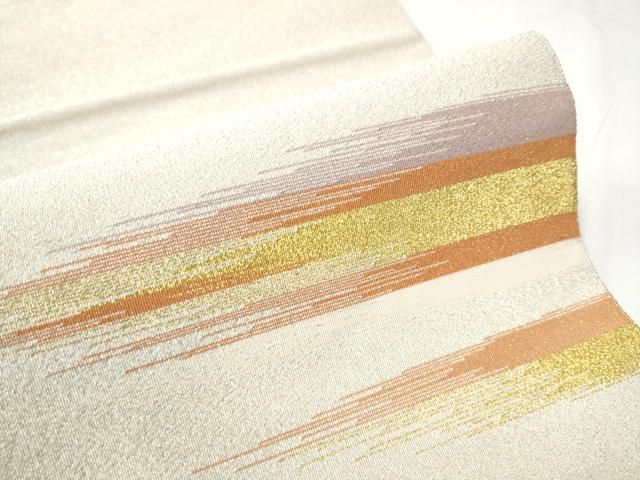  平和屋着物 爪掻き本綴れ 八寸名古屋帯 霞文 金糸 正絹 hy 名古屋帯 帯