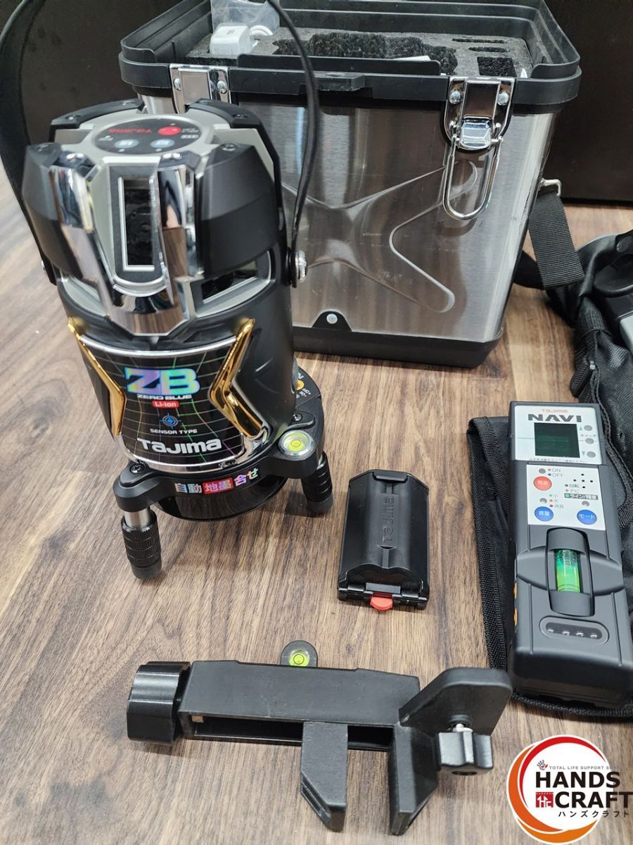 ♭ 未校正品 TAJIMA タジマ ZEROBLSN-KJC ブルーグリーンレーザー レーザー墨出し器 受光器三脚付き 熊