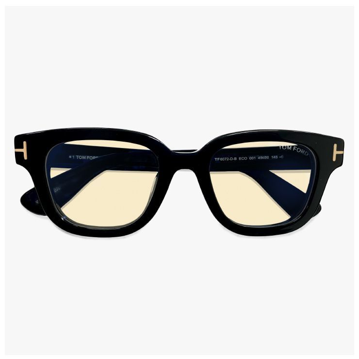 トムフォード メガネ TF 6072-D-B ECO 001 TOM FORD 度なし ブルーライトカット レンズ クリアサングラス 伊達メガネ FT V 6072 db tomford ウェリントン 型 肉厚 太 フレーム