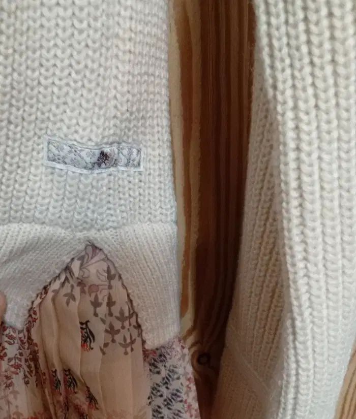 ニットワッフルプリーツ