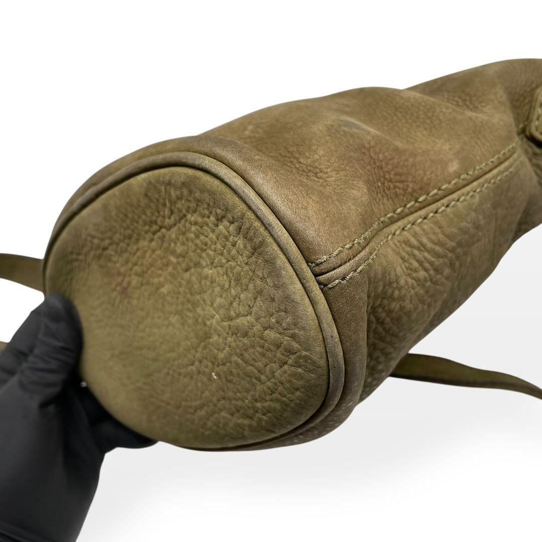 美品 希少 COACH オールドコーチ ショルダーバッグ ヌバック グリーン