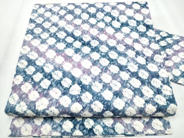 平和屋着物 菅原工房 菅原結作 漢方染紬 全通柄 九寸名古屋帯 蜘蛛絞り 正絹 hy