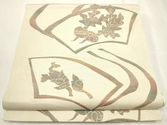 平和屋着物●本場筑前博多織　八寸名古屋帯　成物　正絹　逸品　CABB0594hy 平和屋着物○本場筑前博多織 八寸名古屋帯 成物 正絹 逸品 CABB0594hy