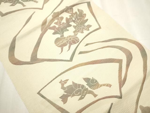 平和屋着物 本場筑前博多織 八寸名古屋帯 成物 正絹 hy