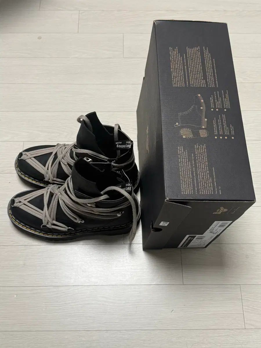  285 DR. MARTENS ドクターマーチン RICK OWENS リックオウエンス 1460 クアッド ソール MEGA レース ブーツ その他 ブーツ 革靴