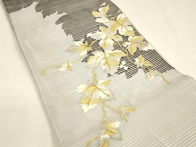 平和屋着物 夏物 太鼓柄袋帯 蔦の葉文 金銀糸 やまと誂製 正絹 cm