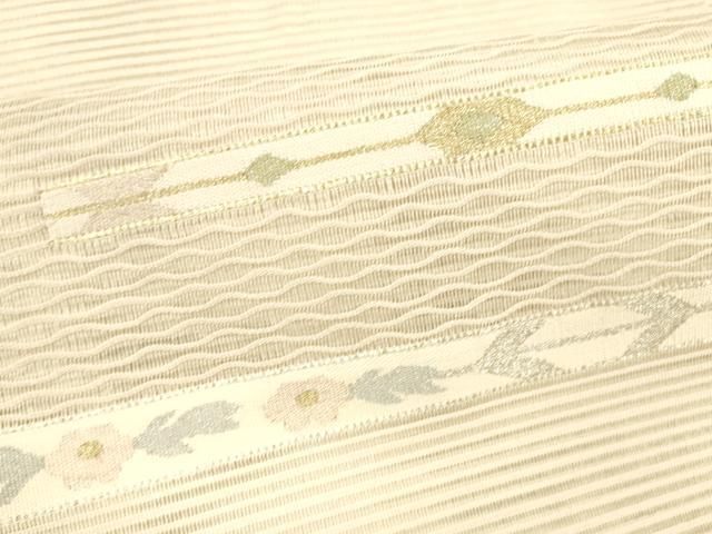 横段抽象文 金銀糸