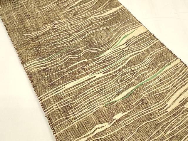 平和屋着物 夏物 西陣 京の名門 じゅらく謹製 太鼓柄袋帯 流水文 証紙付き 正絹 cm