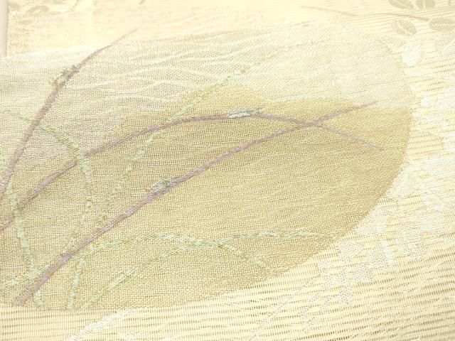 蛍草葉文 金銀糸