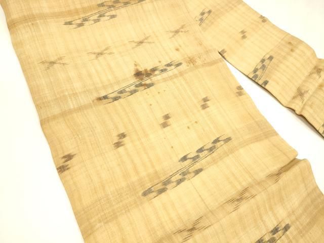 平和屋着物 夏物 芭蕉布 手積み芭蕉糸100％ 九寸名古屋帯 流水抽象文 麻 cm