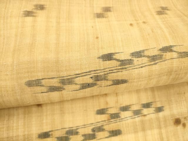 平和屋着物＊夏物 芭蕉布 手積み芭蕉糸100％ 九寸名古屋帯 流水抽象文