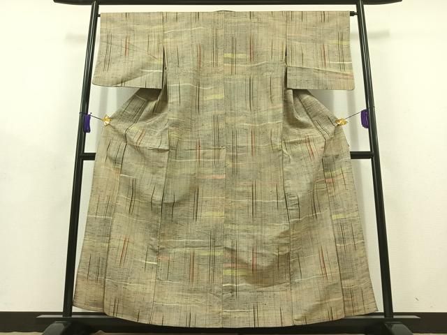 平和屋着物 上質な紬 単衣 縞 jh