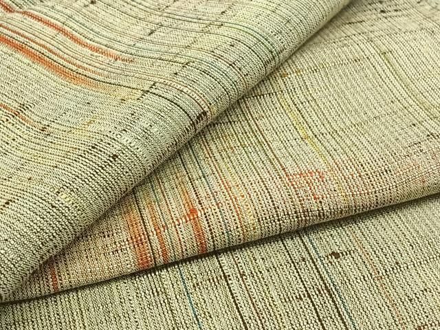 平和屋着物 上質な紬 単衣 縞 jh