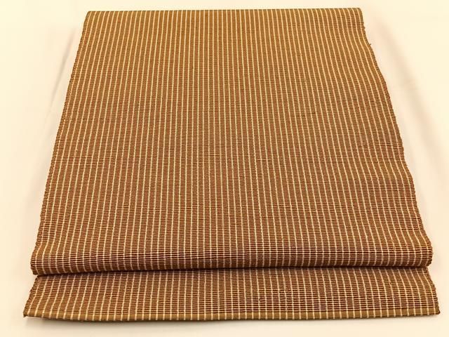 平和屋着物 本場黄八丈 八寸名古屋帯 縞 正絹 hj