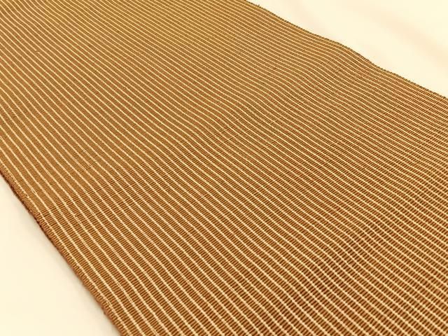 平和屋着物 本場黄八丈 八寸名古屋帯 縞 正絹 hj