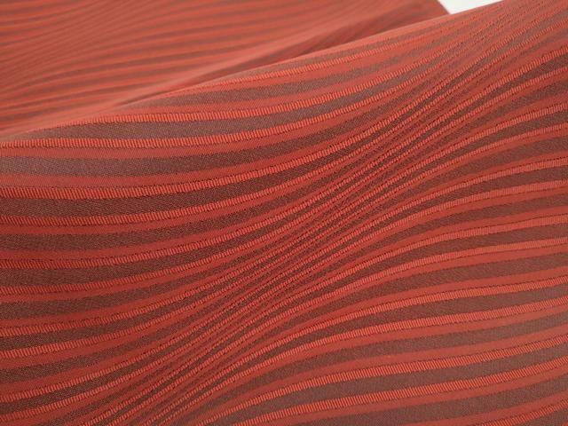  平和屋着物 西陣 織楽浅野 両面 全通柄袋帯 よろけ縞 正絹 hy 袋帯 帯