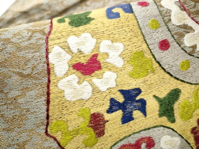九寸名古屋帯 総刺繍