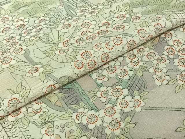 御所車花文 正絹