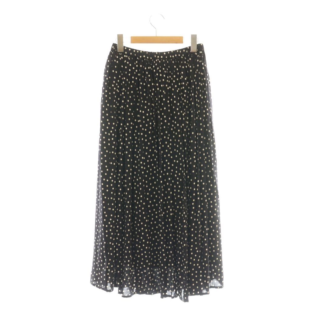 かぐれ　ドットギャザースカート　ブラック カグレ かぐれ 最新 24AW ドットギャザースカート ロング F ブラック
