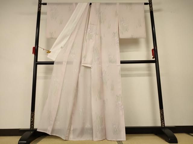 平和屋着物 夏物 小紋 絽 草花文 洗える着物 jd