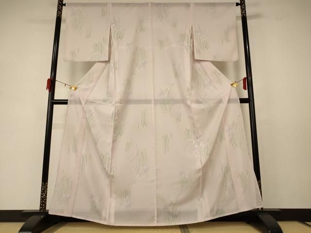 平和屋着物 夏物 小紋 絽 草花文 洗える着物 jd