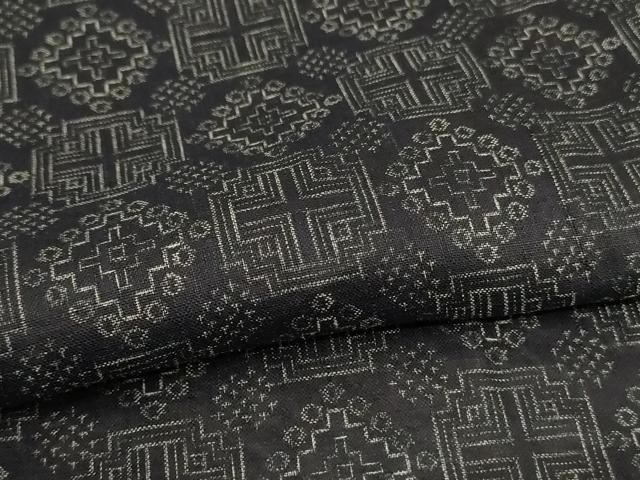 平和屋着物＊夏物 重要無形文化財 本場宮古上布 幾何学文様 苧麻 逸品