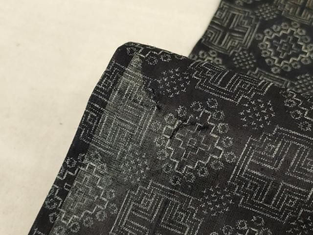 平和屋着物＊夏物 上布 反物 着尺 十字絣 麻 逸品 未使用 DABA7048zzz