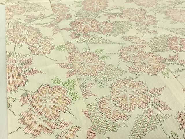 平和屋着物▽本塩沢 単衣 草花文 正絹 逸品 AABD9462jh - メルカリ