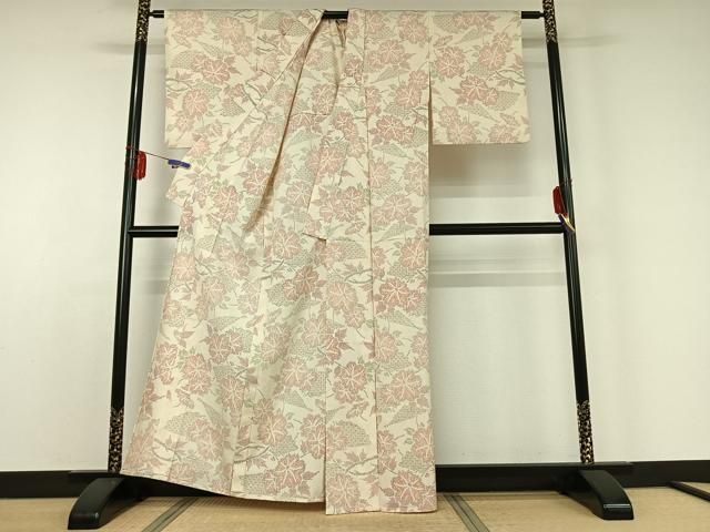 平和屋着物▽本塩沢　単衣　草花文　正絹　逸品　AABC1703jh 平和屋着物▽本塩沢 単衣 草花文 正絹 逸品 AABD9462jh - メルカリ