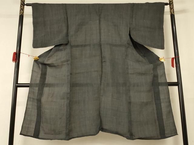 平和屋着物 夏物 男性 石川県指定無形文化財 能登上布 本麻手織上布 縞 麻 jd