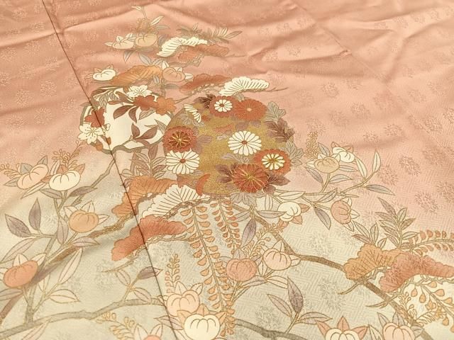 駒刺繍 枝花丸文