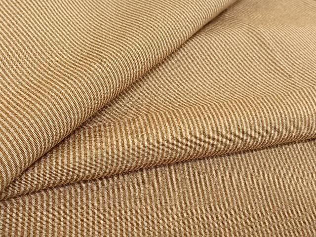 平和屋着物 伝統工芸師 服部光擴 江戸小紋 単衣 縞 反端付き 正絹 jh