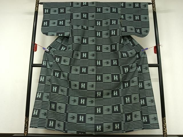 平和屋着物 小紋 単衣 琉球絣 jh