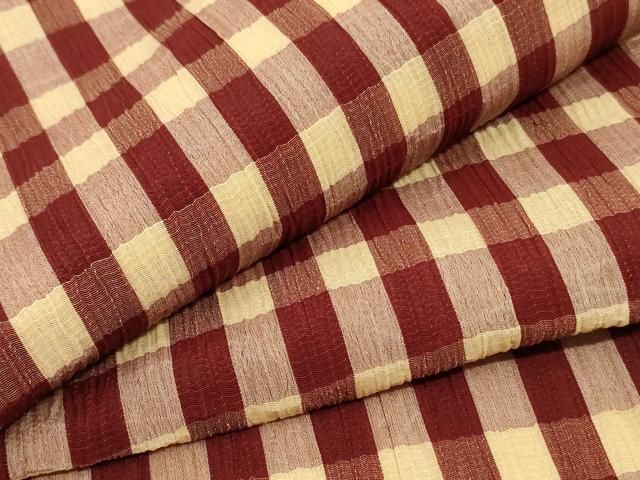 平和屋着物 夏物 小紋 紗 格子 正絹 jd