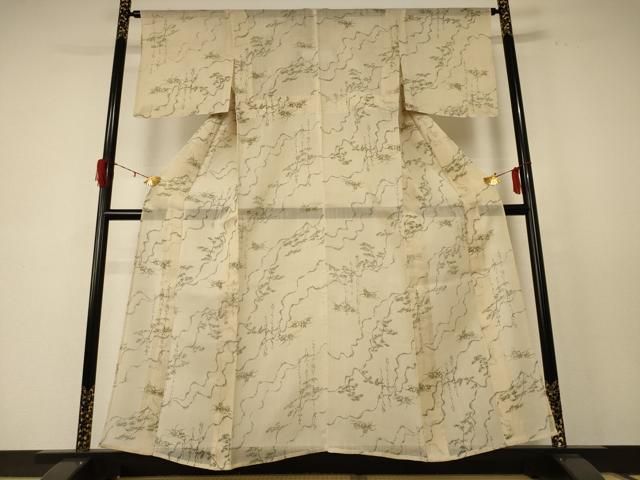 平和屋着物 夏物 紗紬 文字文 正絹 jd