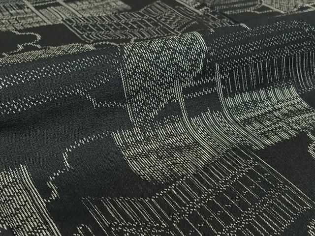  平和屋着物 上質な紬 単衣 籬文 正絹 jh 紬 着物