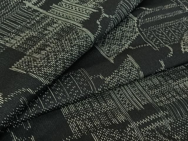 平和屋着物 上質な紬 単衣 籬文 正絹 jh