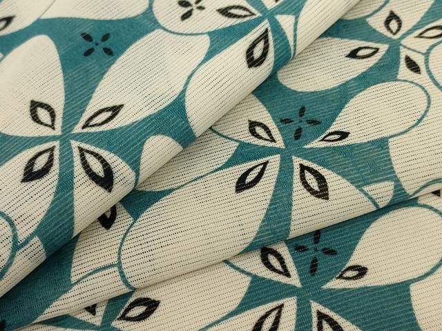 平和屋着物 夏物 小紋 紗 花尽くし 洗える着物 jd