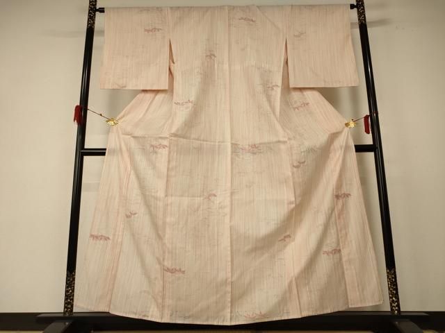 平和屋着物 夏物 小紋 紗 笹 jd