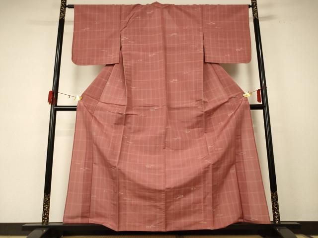 平和屋着物 夏物 小紋 紗 絣文 正絹 jd