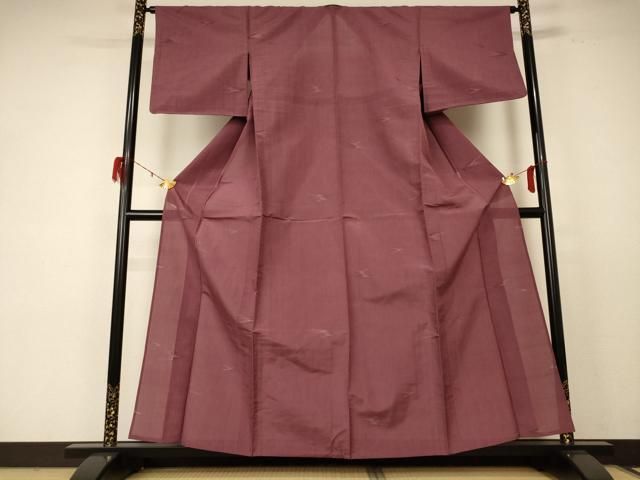 平和屋着物＊夏物 小紋 紗 幾何学文様 未使用 AABE0637jd