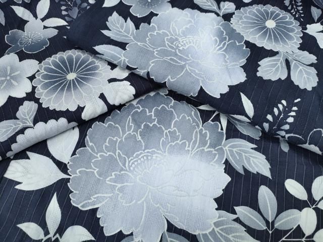 平和屋着物∴夏物 浴衣 草花尽くし 綿 ng