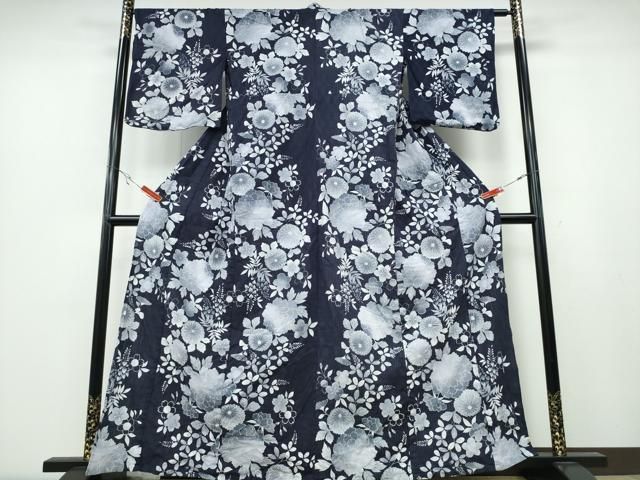 平和屋着物∴夏物 浴衣 草花尽くし 綿 ng