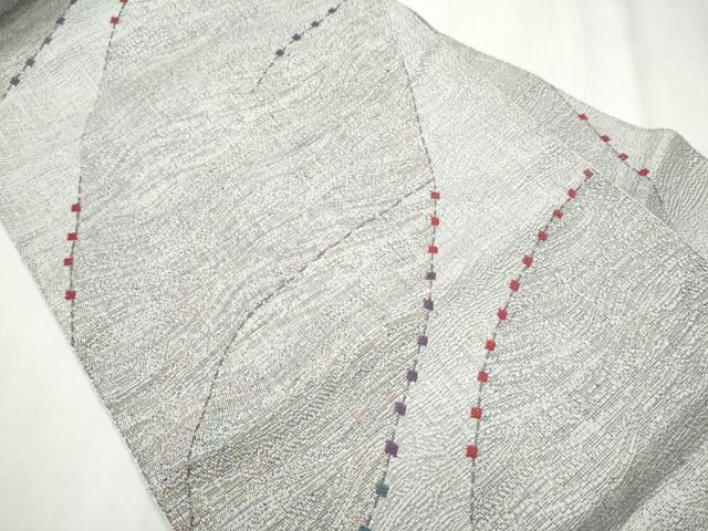 平和屋着物 本場筑前博多織 八寸名古屋帯 抽象文 正絹 hy