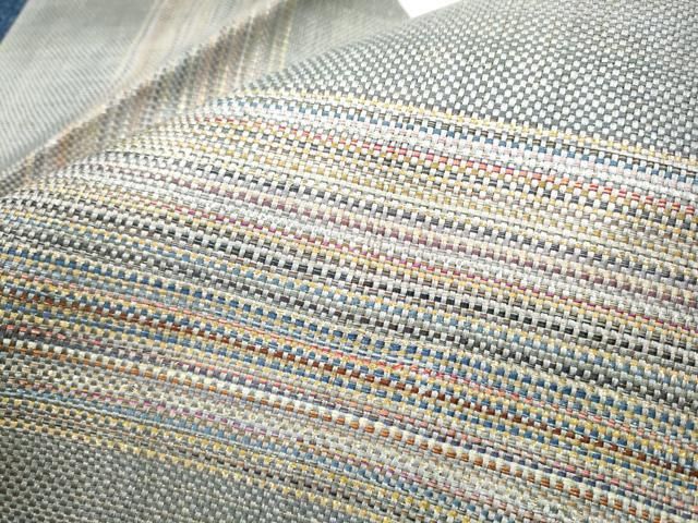 平和屋着物○八寸名古屋帯 組織 紗線文 金銀糸 正絹 逸品 CABB0500hy