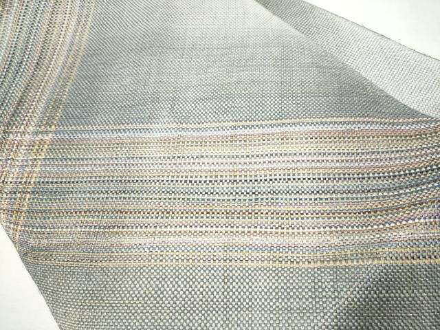 平和屋着物 八寸名古屋帯 組織 紗線文 金銀糸 正絹 hy